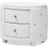 Davina Oval 2 Drawer Nightstand in White Leatherette